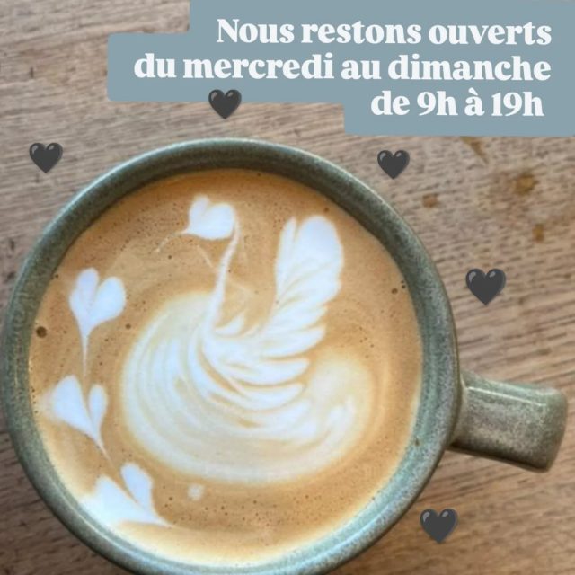 Jusqu'aux vacances d'automne, nous restons ouverts du mercredi au dimanche de 9h à 19h pour vous servir les meilleurs cafes, les meilleures viennoiseries, les meilleurs brunchs, les meilleures pâtisseries et les plus beaux sourires 😁🧡
Latte art by @ava_cadabra 🦢
#contisbrunch
#contiscappuccino #coffeeshopcontis #contisgateaux #contiscafeandbakery #cafepeki #contispatisseries